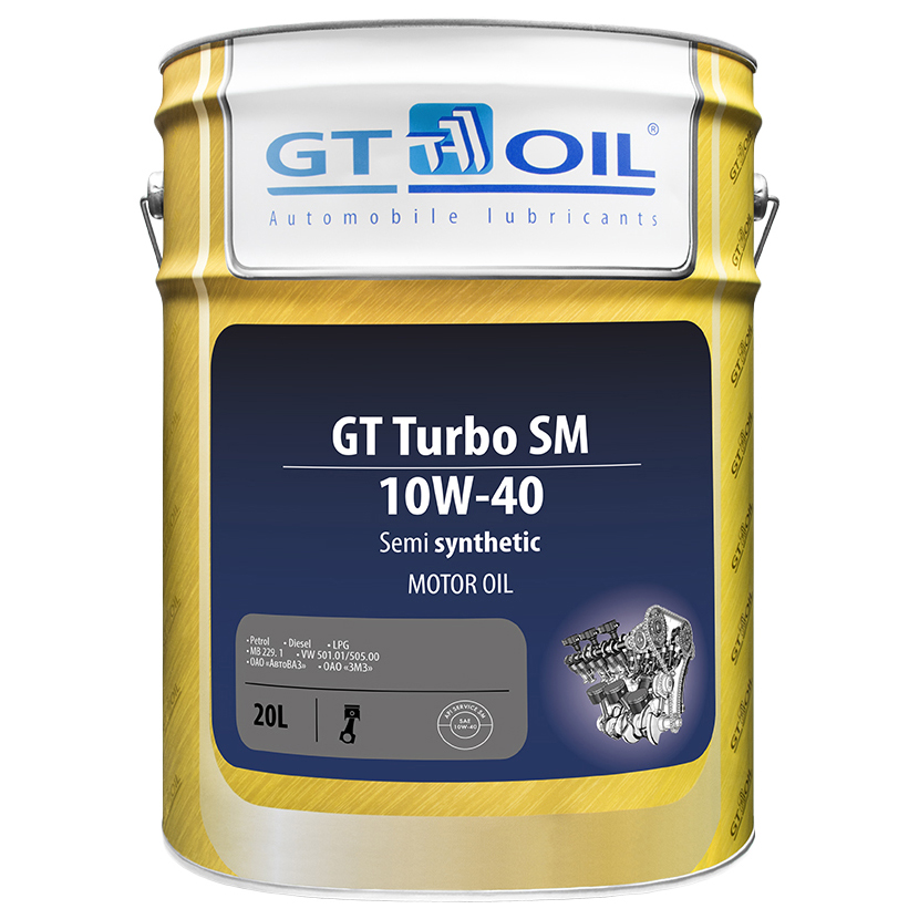 Моторное масло GT OIL GT Turbo SM SAE 10W40 API SM SN/CF 20л