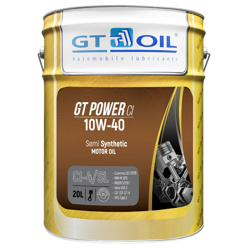 Моторное масло GT OIL GT PoWer CI SAE 10W40 API CI-4/SL 20л