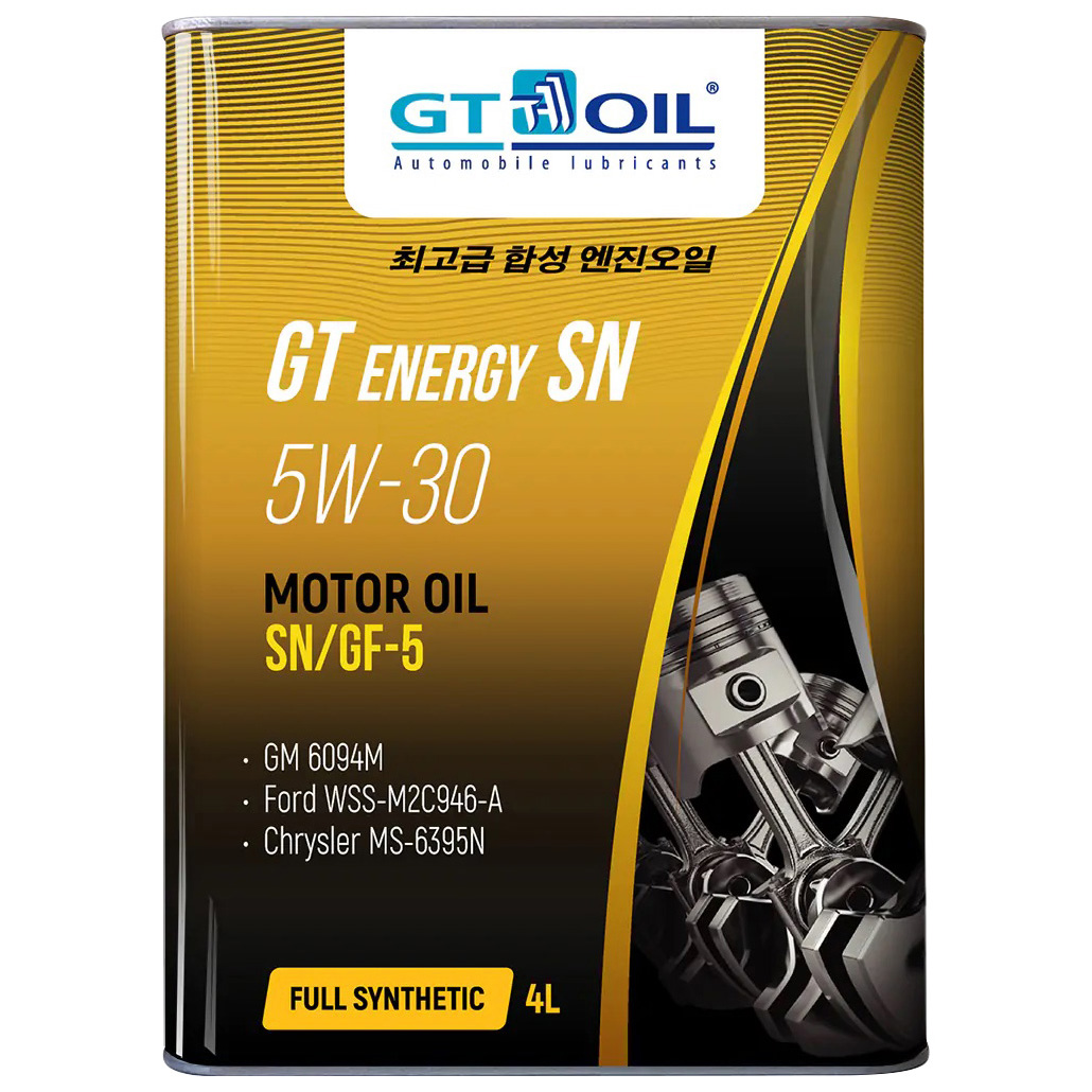 фото Масло мотор. gt energy sn, sae 5w30, api sn, 4 л gt oil арт. 8809059407257