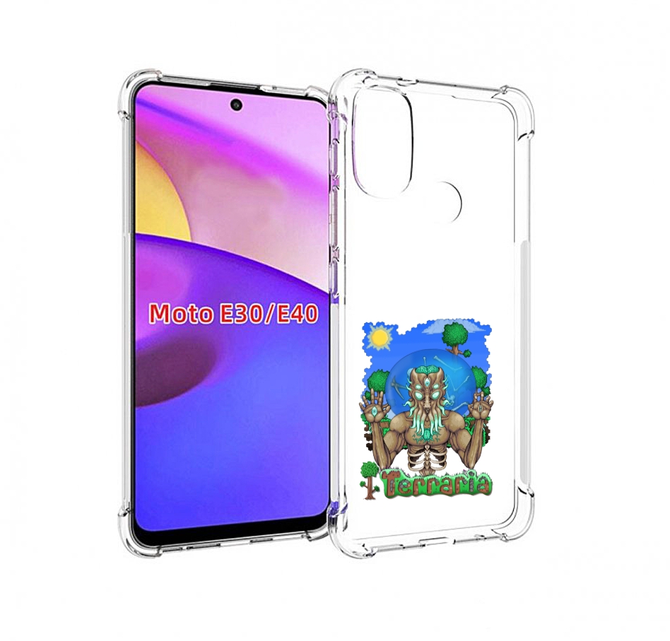 

Чехол бампер MyPads Террария для Motorola Moto E30., Прозрачный, Tocco