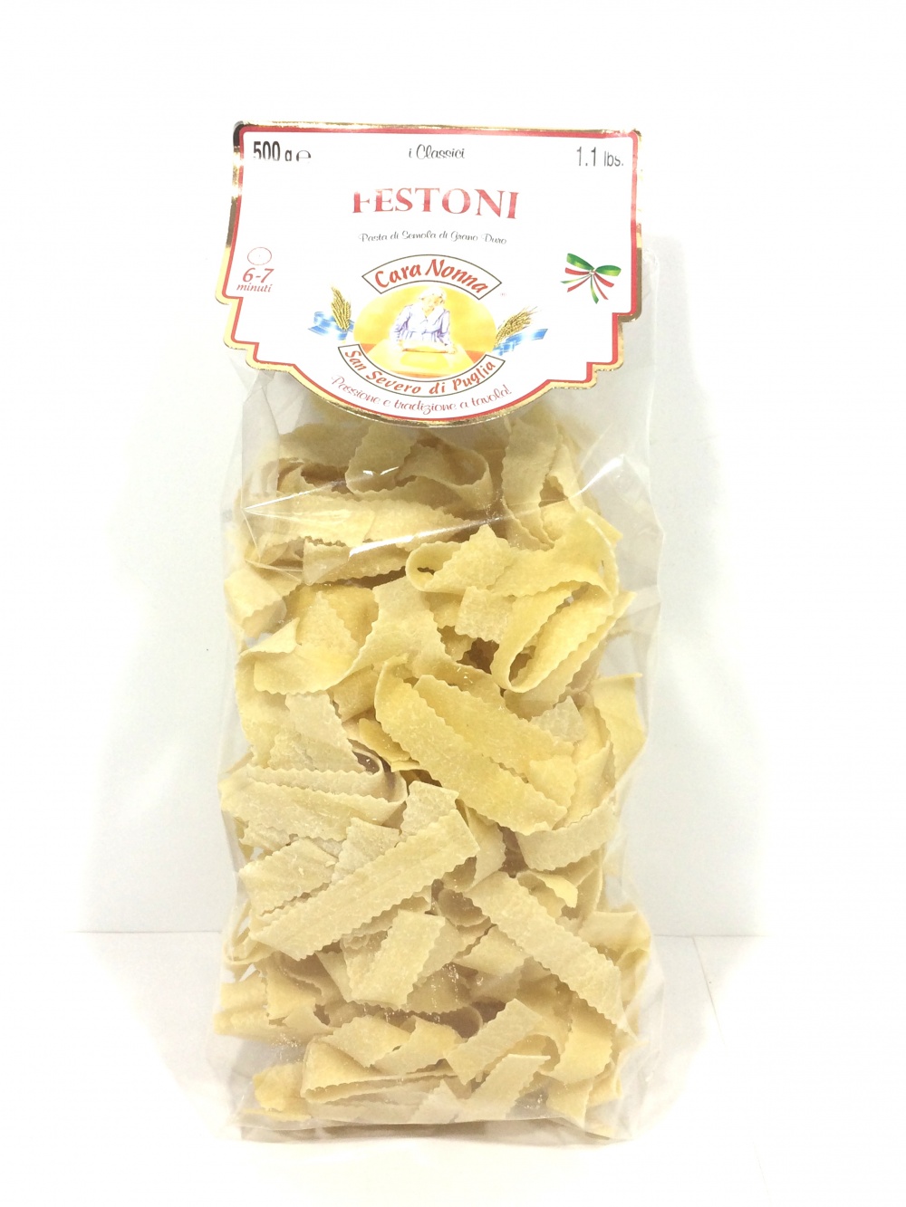 

Паста CARA NONNA (сделана вручную) FESTONI 500г