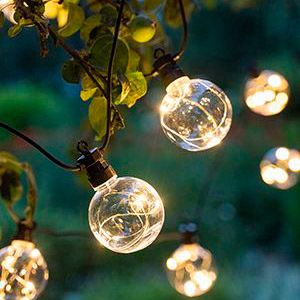 Световая гирлянда новогодняя Kaemingk Светлячки в шариках 490182 45 м белый теплый 7110₽