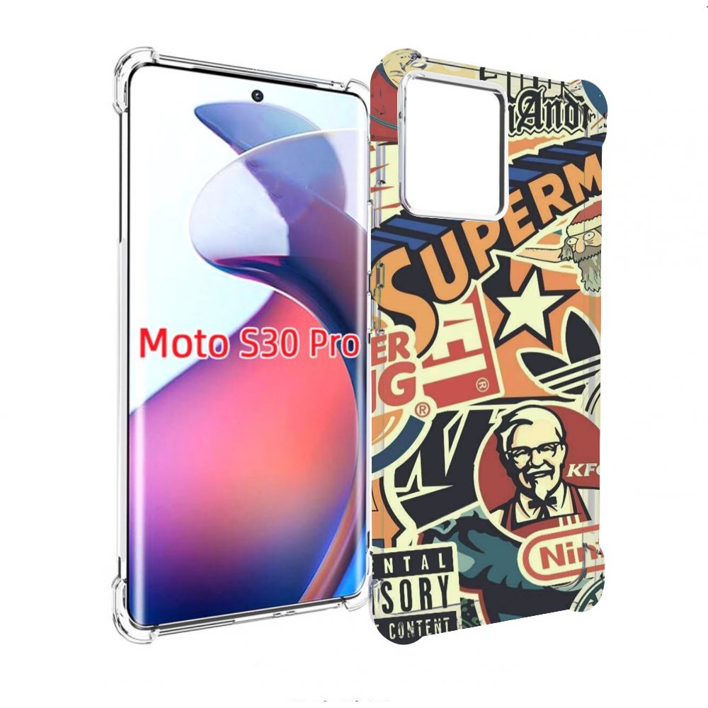 

Чехол MyPads Лейблы-на-постере для Motorola Moto S30 Pro, Прозрачный, Tocco