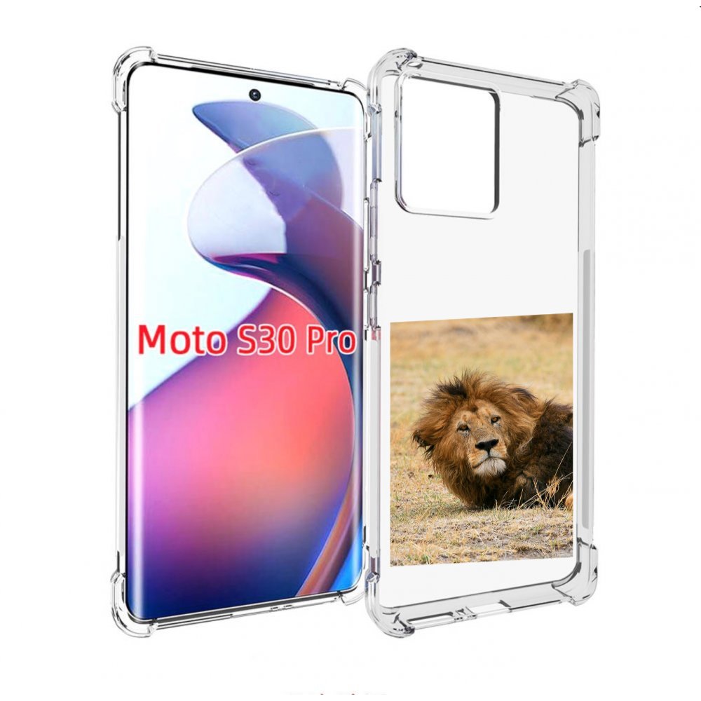 

Чехол MyPads Лев-лежит мужской для Motorola Moto S30 Pro, Прозрачный, Tocco