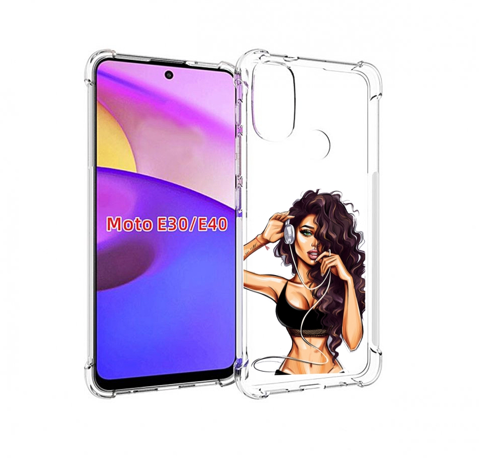 

Чехол бампер MyPads Спортивная-девушка женский для Motorola Moto, Прозрачный, Tocco