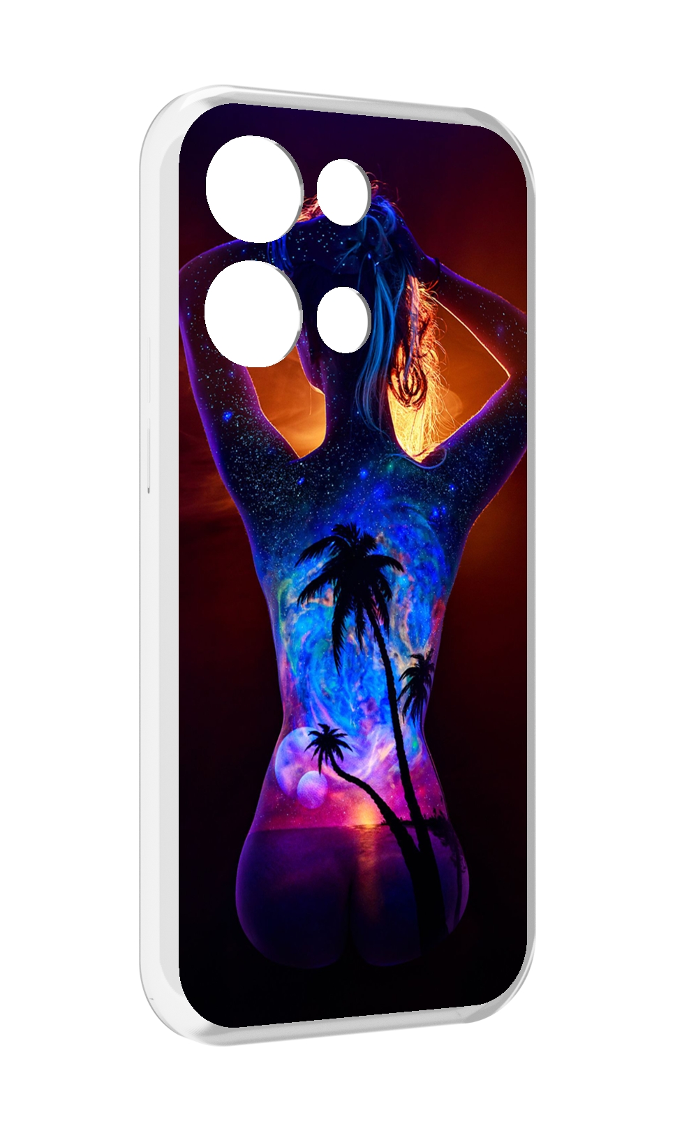 

Чехол MyPads Девушка-и-пальмы женский для OPPO Reno8 Pro, Прозрачный, Tocco