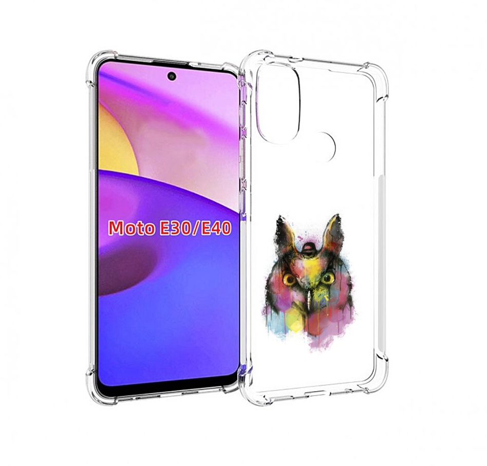 

Чехол бампер MyPads Сова 2 для Motorola Moto E30., Прозрачный, Tocco