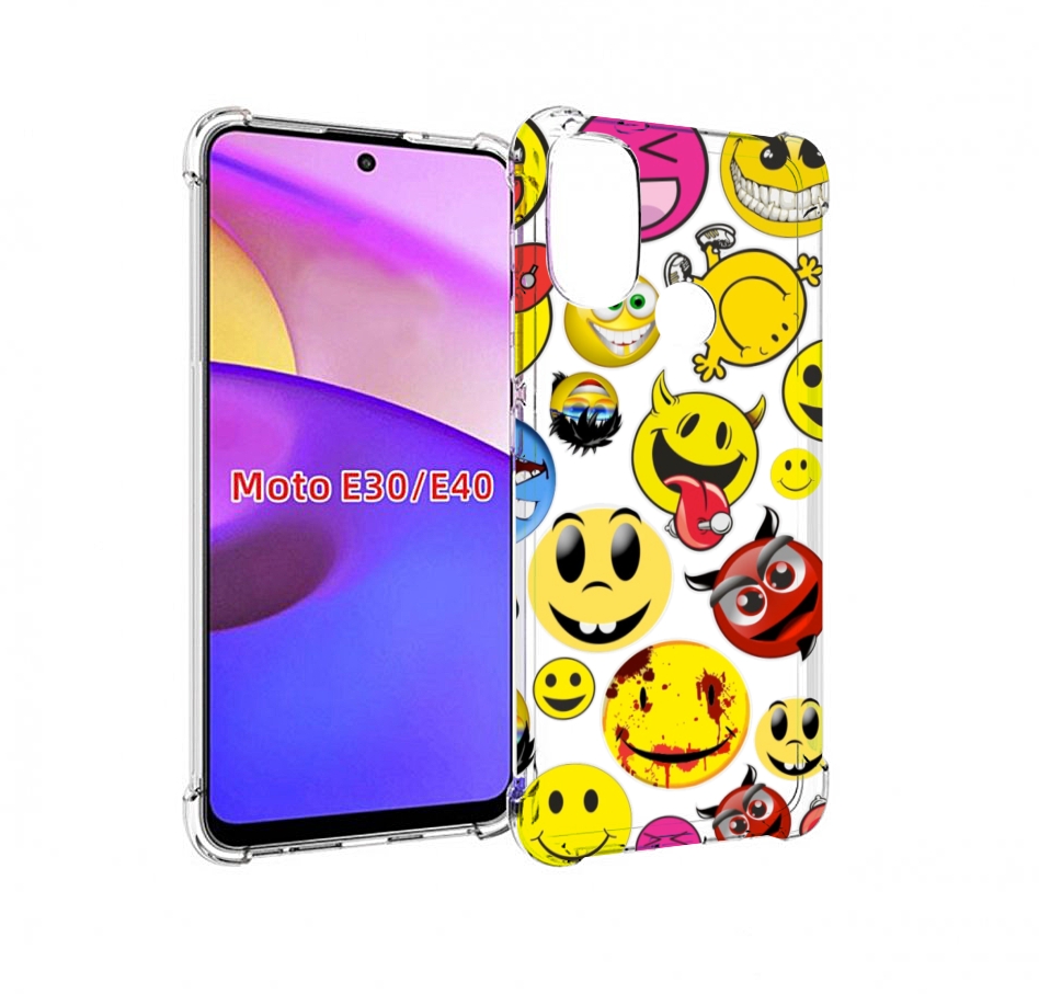 

Чехол бампер MyPads Смайлики для Motorola Moto E30., Прозрачный, Tocco
