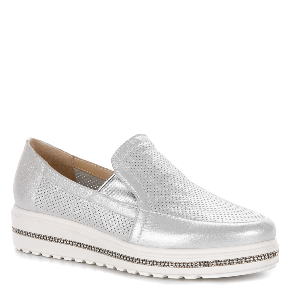 

Слипоны женские Westfalika MY2019-3-19-1 серебристые 40 RU, MY2019-3-19-1