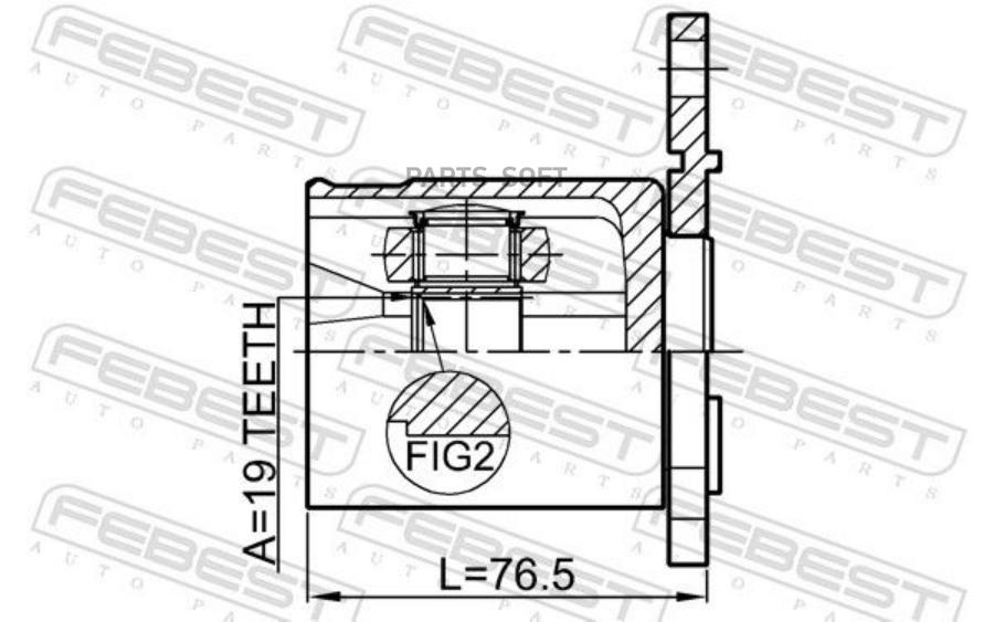 

FEBEST ШРУС ВНУТРЕННИЙ ЗАДНИЙ 19X105.2