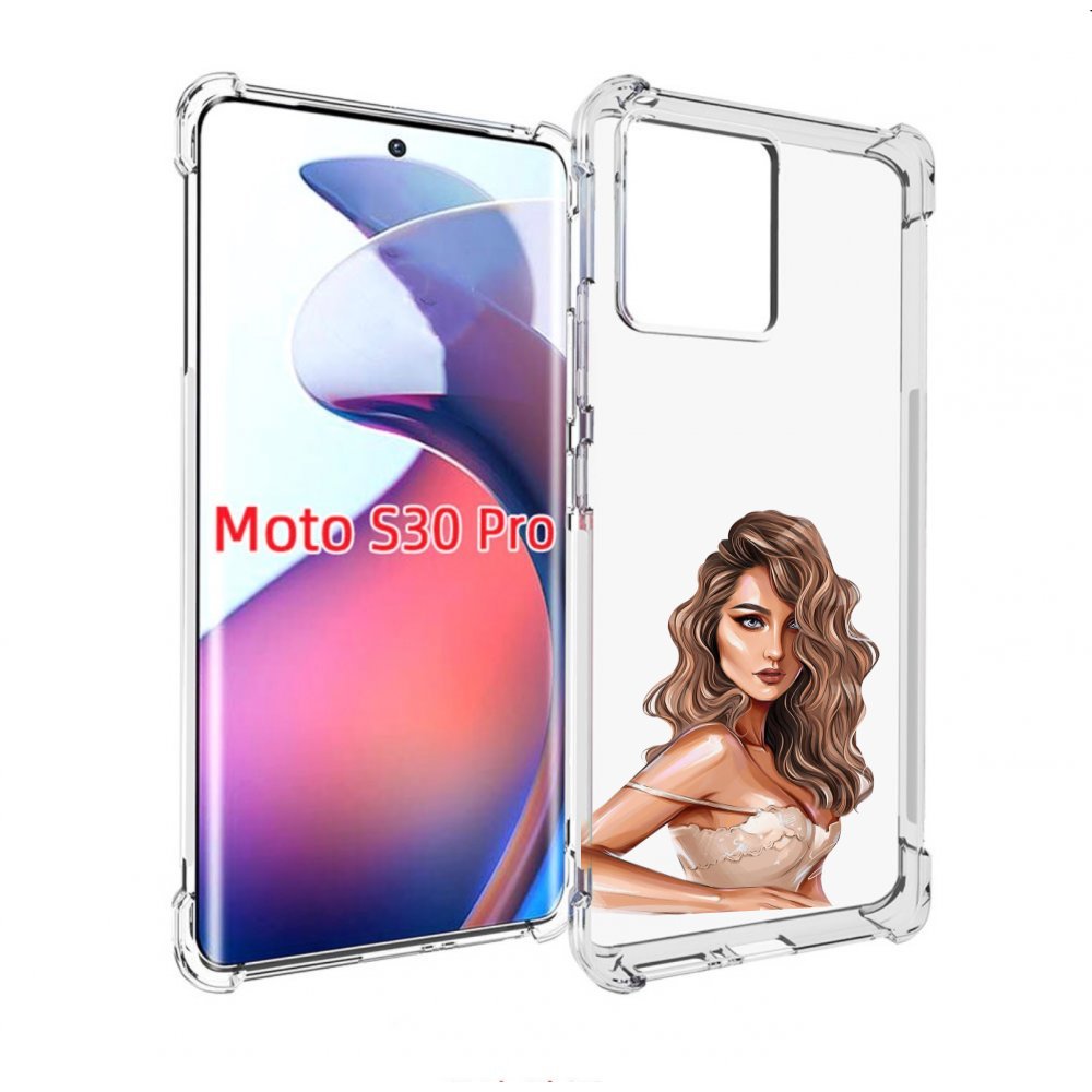 

Чехол MyPads Кудрявая-девушка женский для Motorola Moto S30 Pro, Прозрачный, Tocco