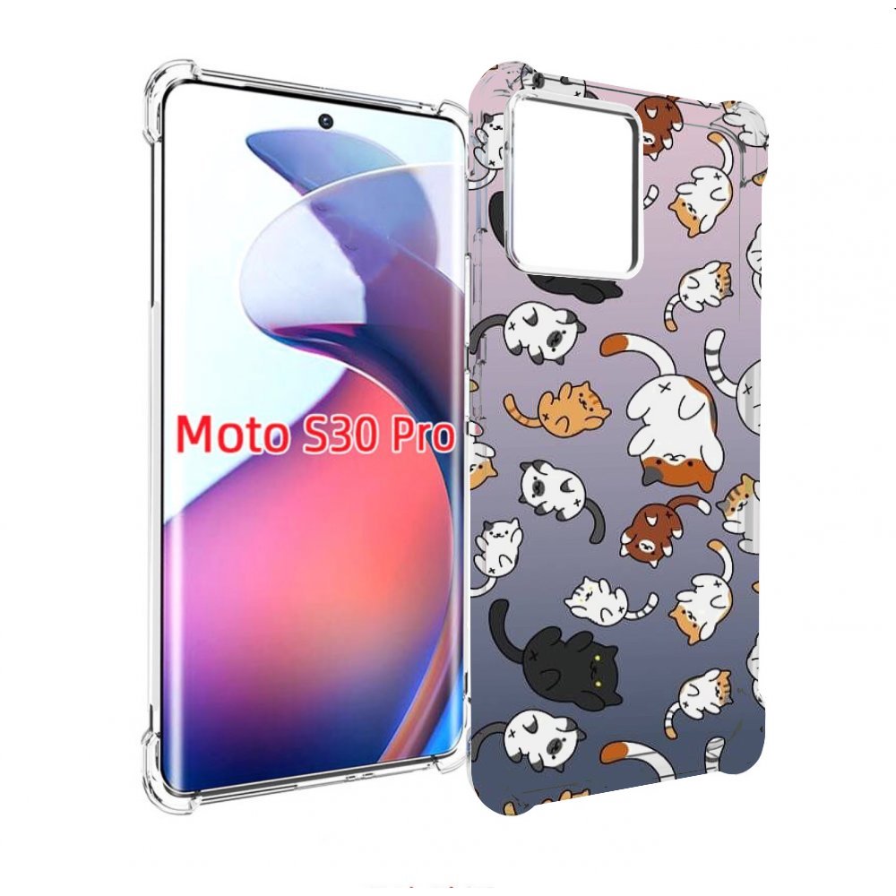 

Чехол MyPads Котики-летают для Motorola Moto S30 Pro, Прозрачный, Tocco