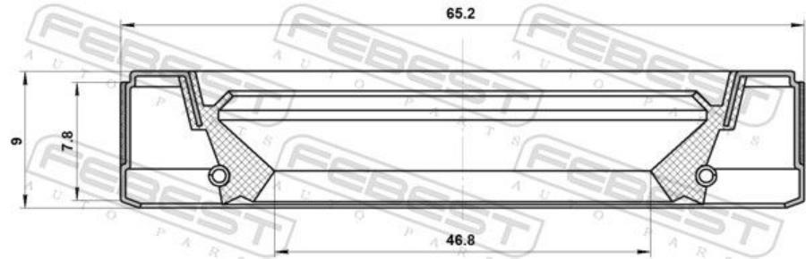 

FEBEST САЛЬНИК ПРИВОДА 46.8X65.2X7.8X9