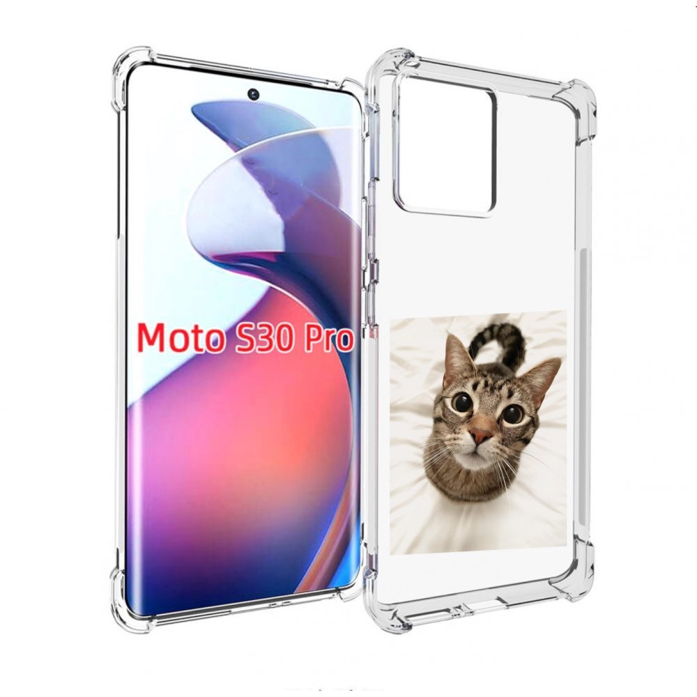 

Чехол MyPads Котик для Motorola Moto S30 Pro, Прозрачный, Tocco