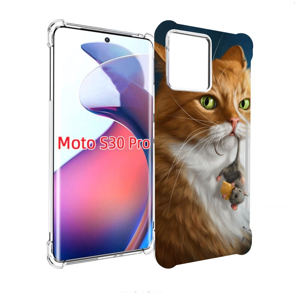 

Чехол MyPads Кот-и-мышь для Motorola Moto S30 Pro, Прозрачный, Tocco