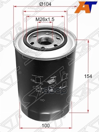 

SAT ST1230A046 Фильтр масляный MITSUBISHI PAJERO/MONTERO 3.2 Di-D/TD 4M41/3.0 i 4WD 6G72/S