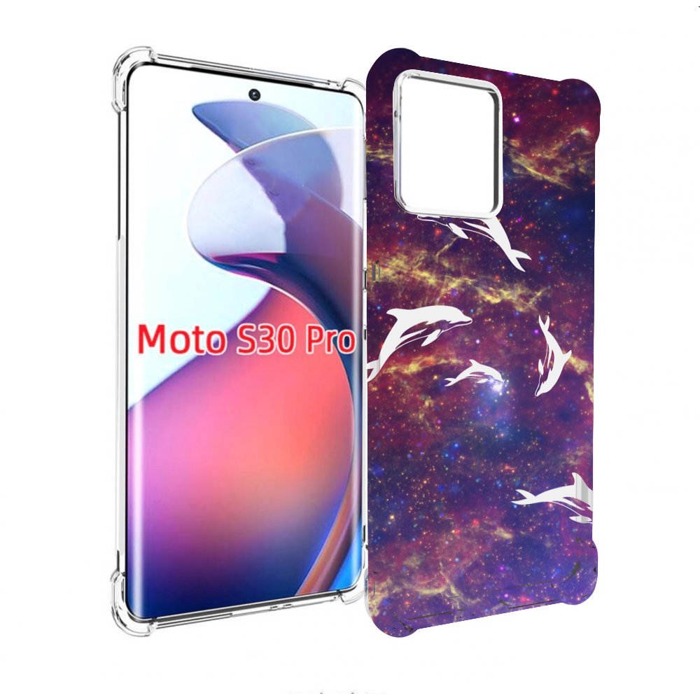

Чехол MyPads Космические-дельфины для Motorola Moto S30 Pro, Прозрачный, Tocco