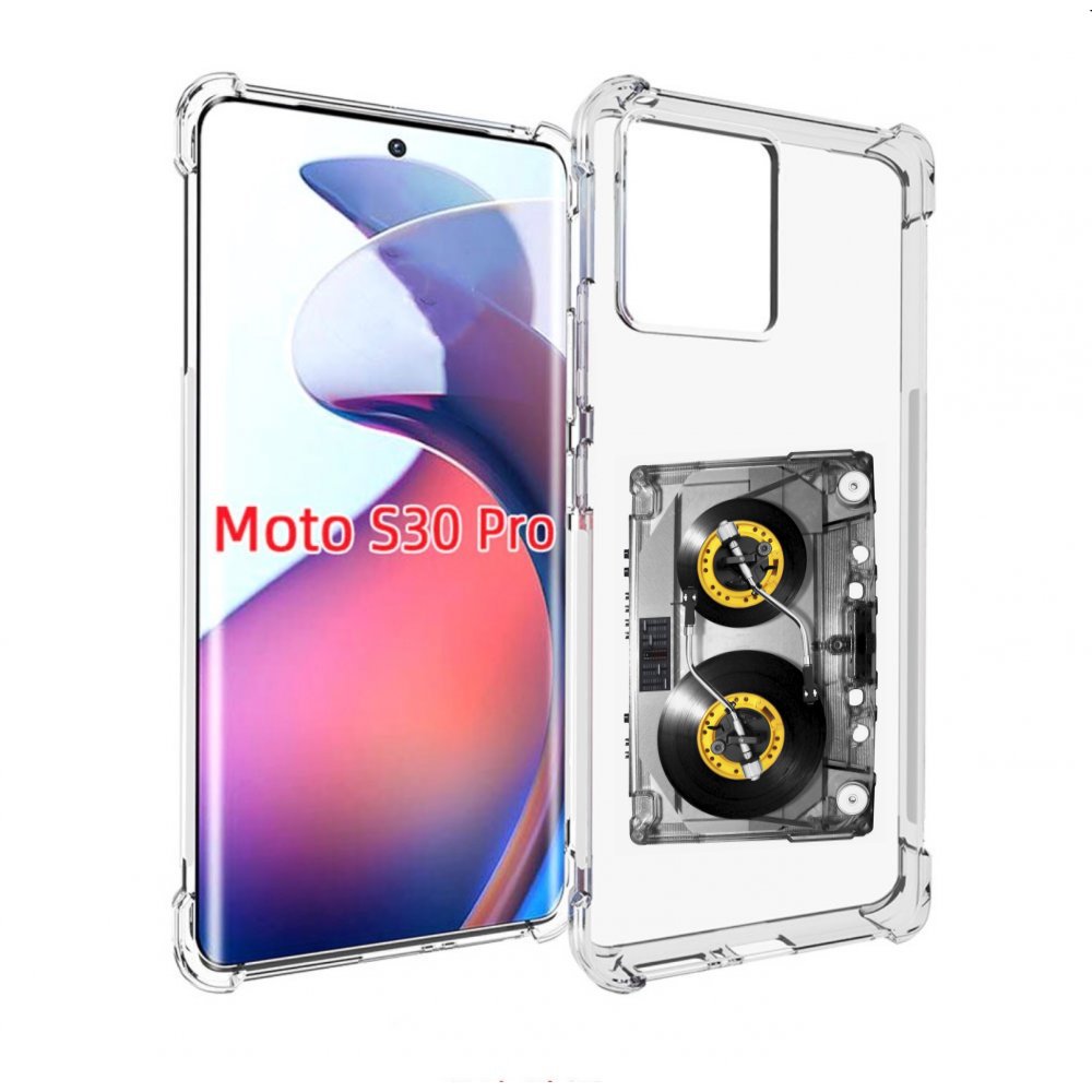 

Чехол MyPads Кассета музыкальная для Motorola Moto S30 Pro, Прозрачный, Tocco