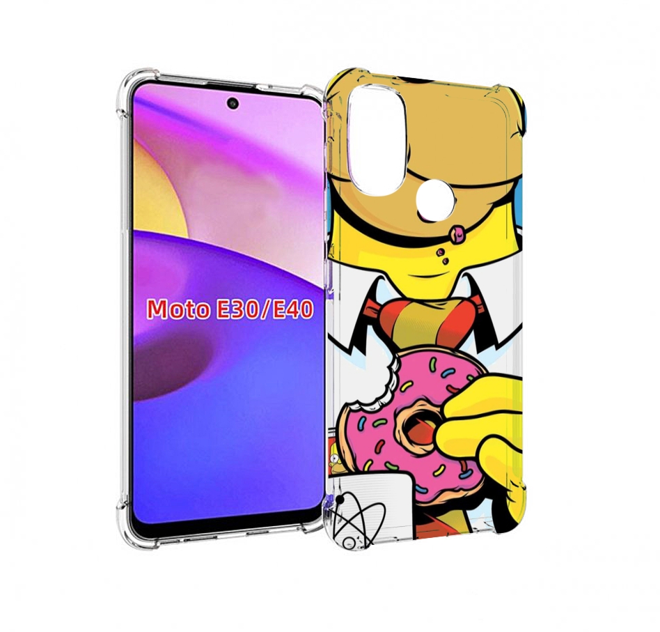 

Чехол бампер MyPads Пончик для Motorola Moto E30., Прозрачный, Tocco