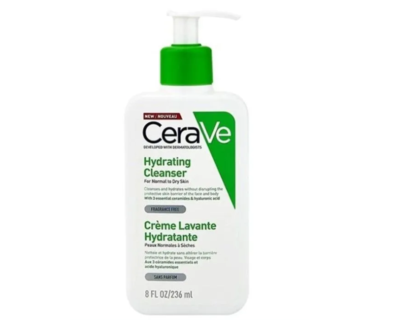 Гель CeraVe увлажняющий, очищающий, для нормальной и сухой кожи лица и тела, 236 мл