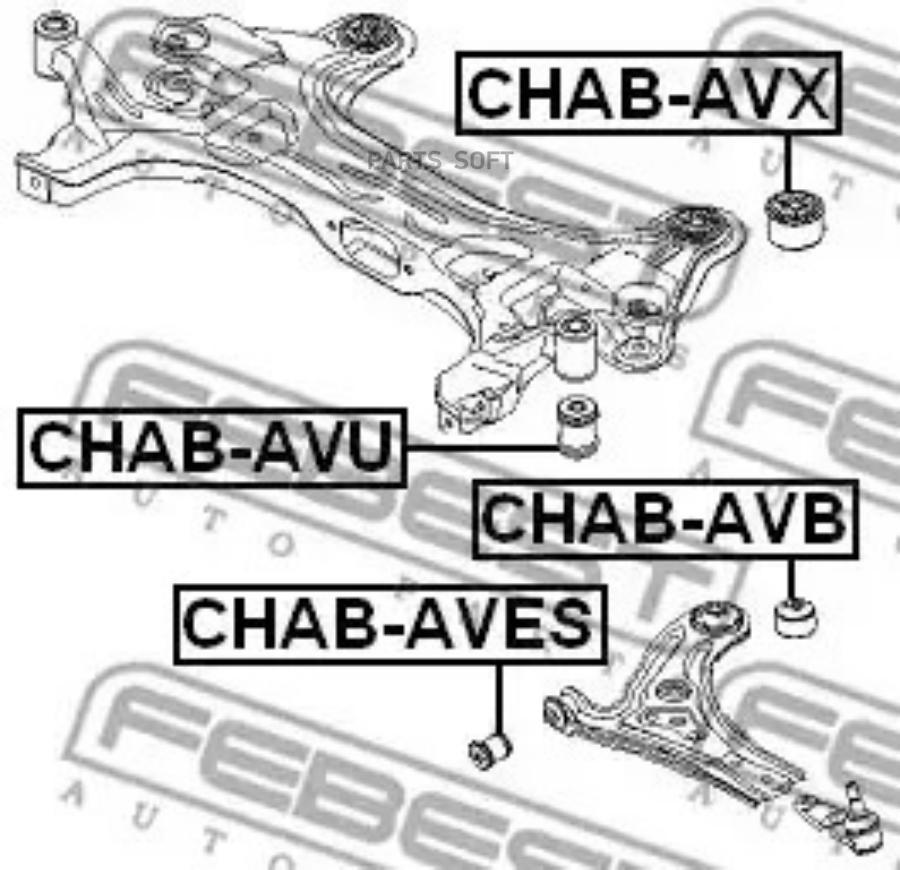 

САЙЛЕНБЛОК ПЕРЕДНЕГО РЫЧАГА (CHEVROLET AVEO (T200) 2003-2008) FEBEST