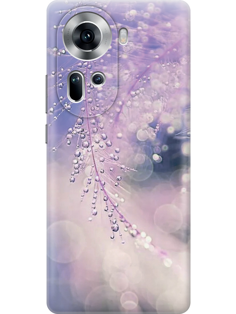 

Силиконовый чехол на Oppo Reno11 с принтом "Ветка в капельках", Прозрачный;белый;синий;фиолетовый, 782630623