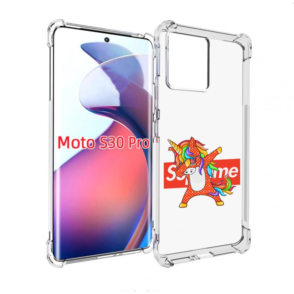 

Чехол MyPads Единорог-суприм для Motorola Moto S30 Pro, Прозрачный, Tocco