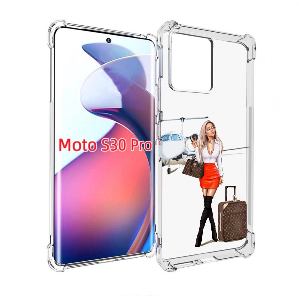 

Чехол MyPads Деловая-девушка женский для Motorola Moto S30 Pro, Прозрачный, Tocco
