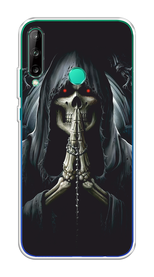 

Чехол на Honor 9C, Huawei P40 Lite E/Y7p "Молитва", Серый, 6103350-1