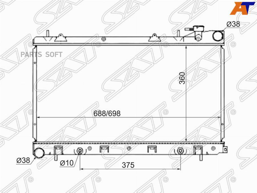 

Радиатор Subaru Forester/Impreza 02- Sat арт. SG-SB0001-02
