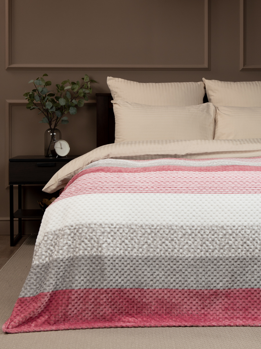 

Плед TexRepublic Deco Lux, 90695, фланель, 220x200 см, розовый, Deco Lux
