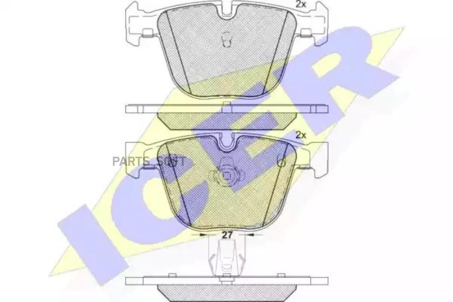

Колодки дисковые задние BMW X5 (E70) M 09>/ X6 (E71) 50i 08> 181949