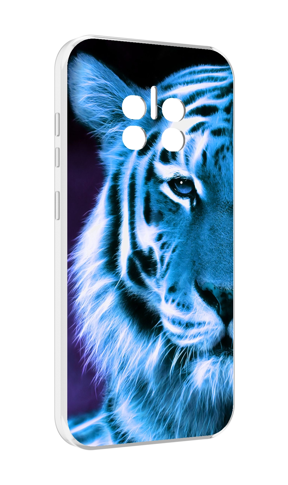 

Чехол MyPads Половина-тигра мужской для Doogee V11, Прозрачный, Tocco