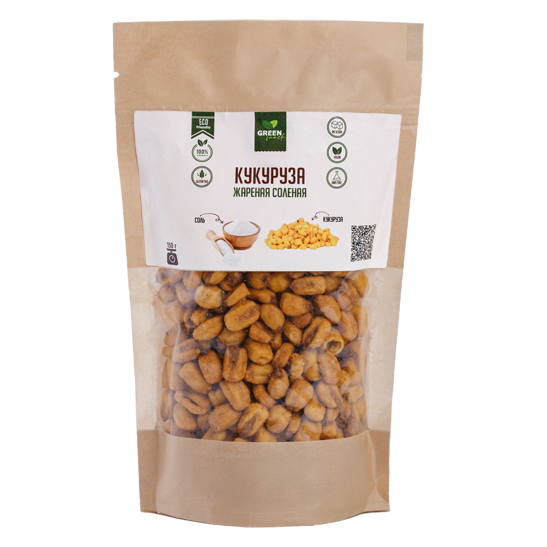 Кукуруза GreenSnack жареная соленая, 150 г