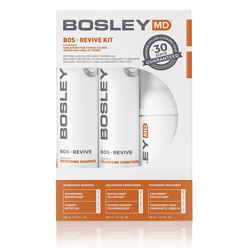 Набор Bosley система от выпадения и для стимуляции роста волос BOSRevive Safe Starter Pack innovatis набор от выпадения волос kit luxury stem cells lotion