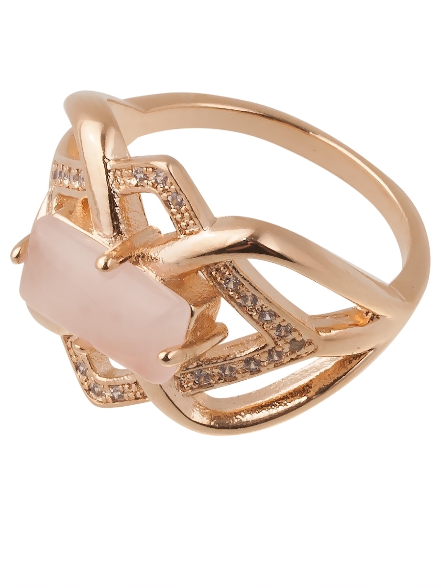 

Кольцо из бижутерного сплава р. 18 Lotus Jewelry 3043R-06Q, кварц/циркон, Кольцо с кварцем "Ариадна" 3043R-06Q