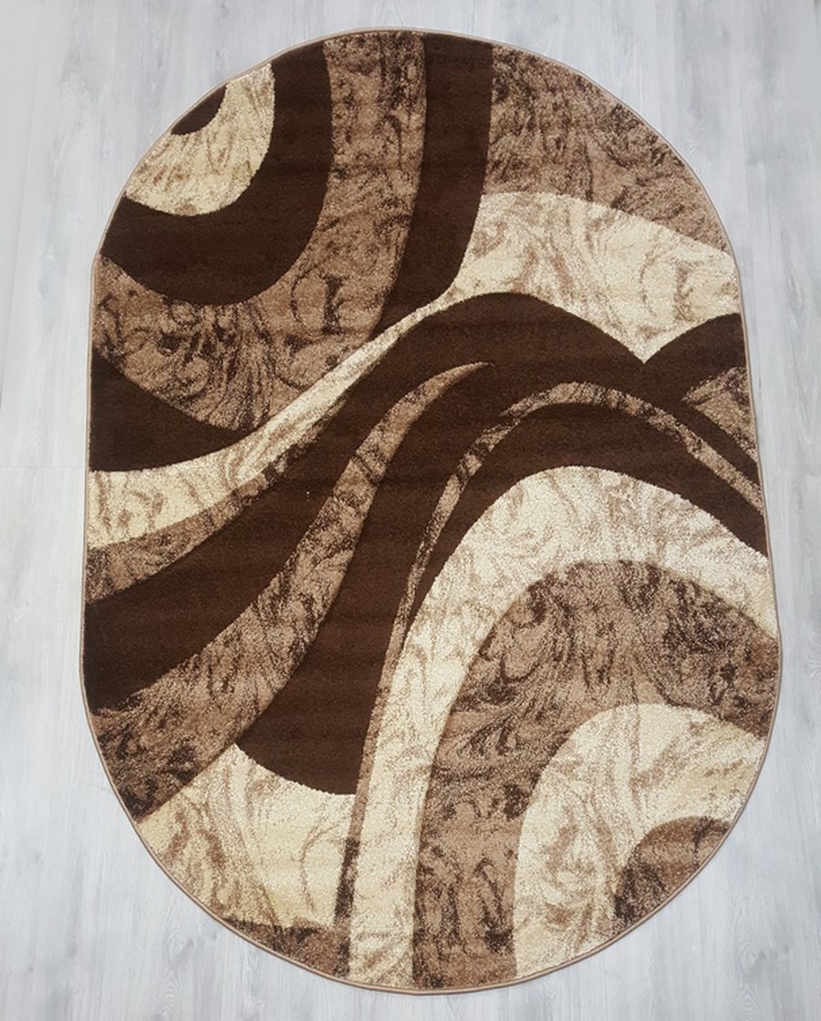 фото Ковер fruzan t063a овал коричн/крем 080x150 sofia rugs