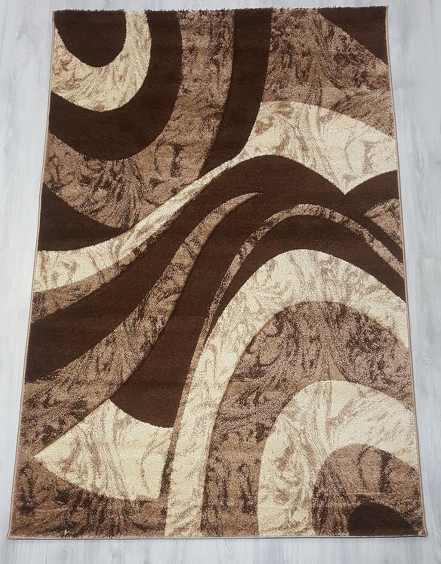 фото Ковер fruzan t063a прямой коричн/крем 080x150 sofia rugs