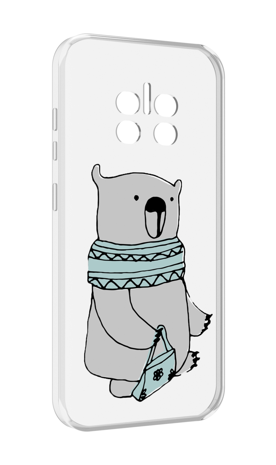 

Чехол MyPads Модный медведь для Doogee V11, Прозрачный, Tocco