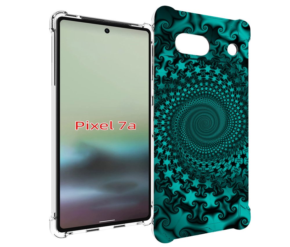 

Чехол MyPads зеленый-гипноз для Google Pixel 7A, Tocco