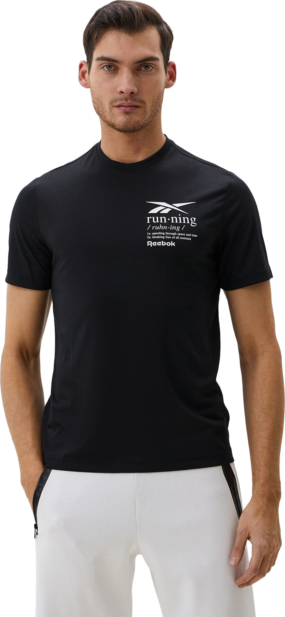 

Футболка мужская Reebok Run Graphic Short Sleeve T-Shirt черная 3XL, Черный, Run Graphic Short Sleeve T-Shirt
