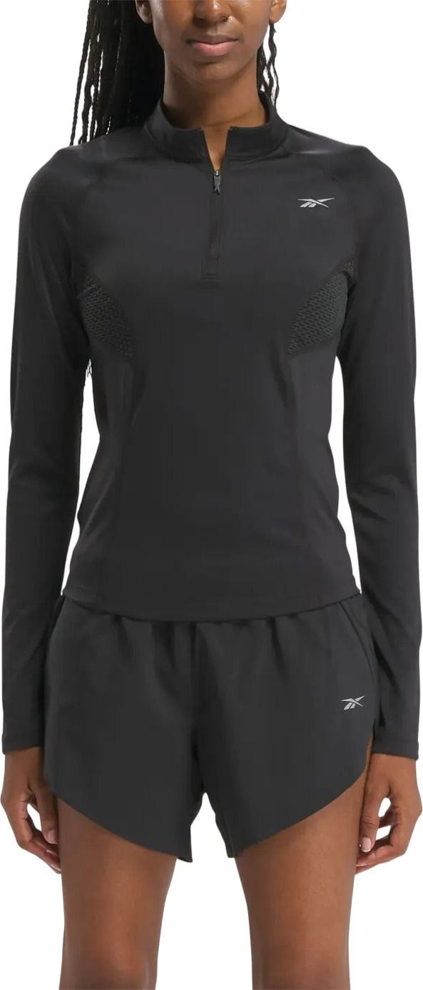 Лонгслив женский Reebok Running Quarter-Zip черный S