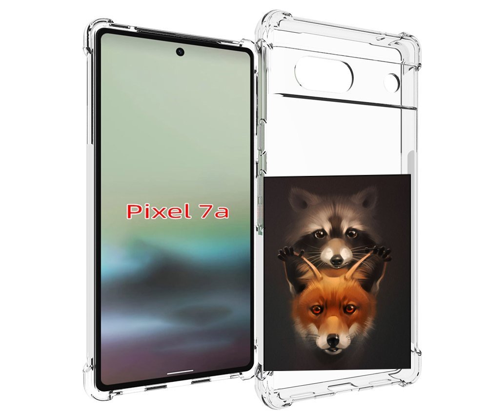 

Чехол MyPads енотик-лисенок для Google Pixel 7A, Tocco