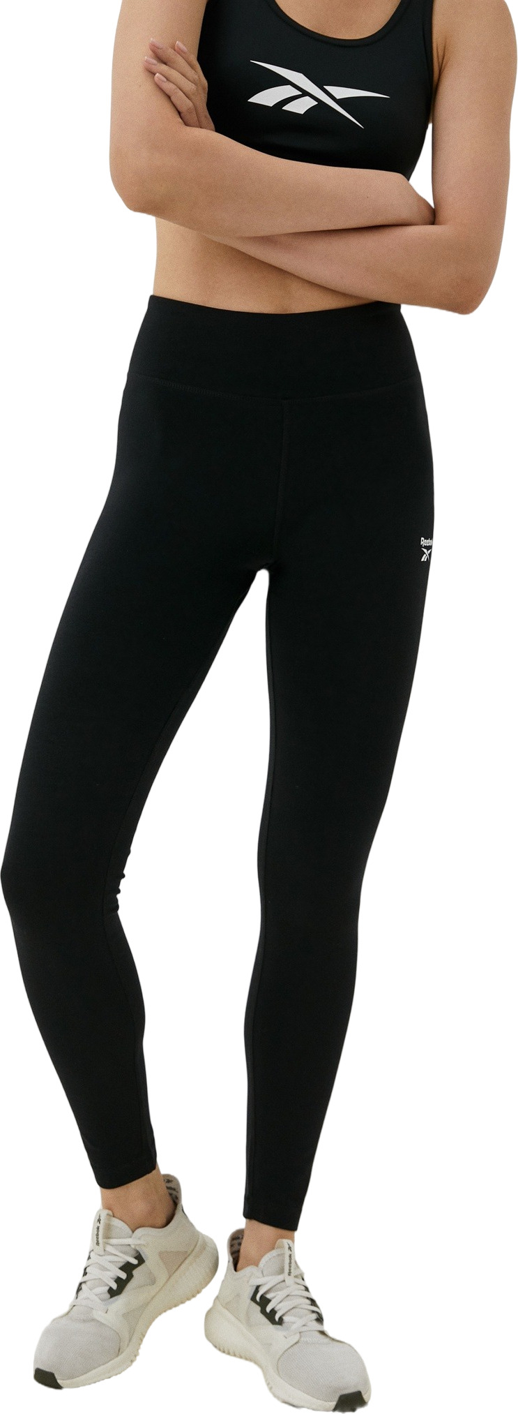 

Леггинсы женские Reebok Identity Small Logo Cotton Leggings черные S, Черный, Identity Small Logo Cotton Leggings