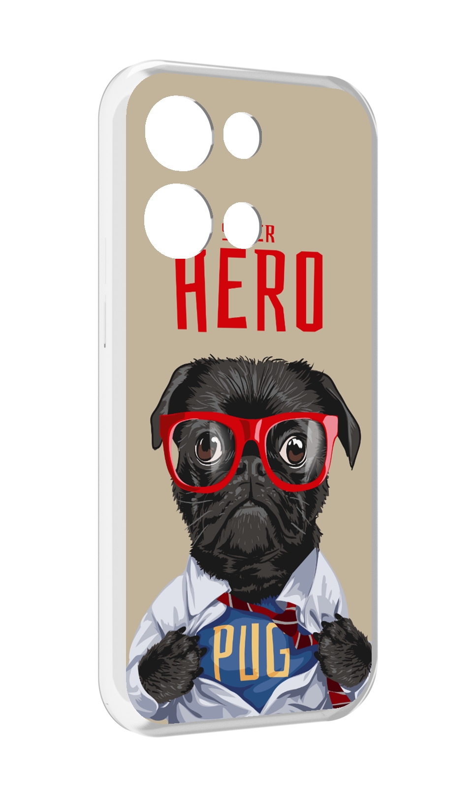 

Чехол MyPads Герой-PUG для OPPO Reno8 Pro, Прозрачный, Tocco