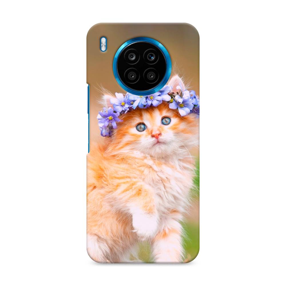 

Чехол Awog "Рыжий кот в венке" для Honor 50 Lite, 6106420-1