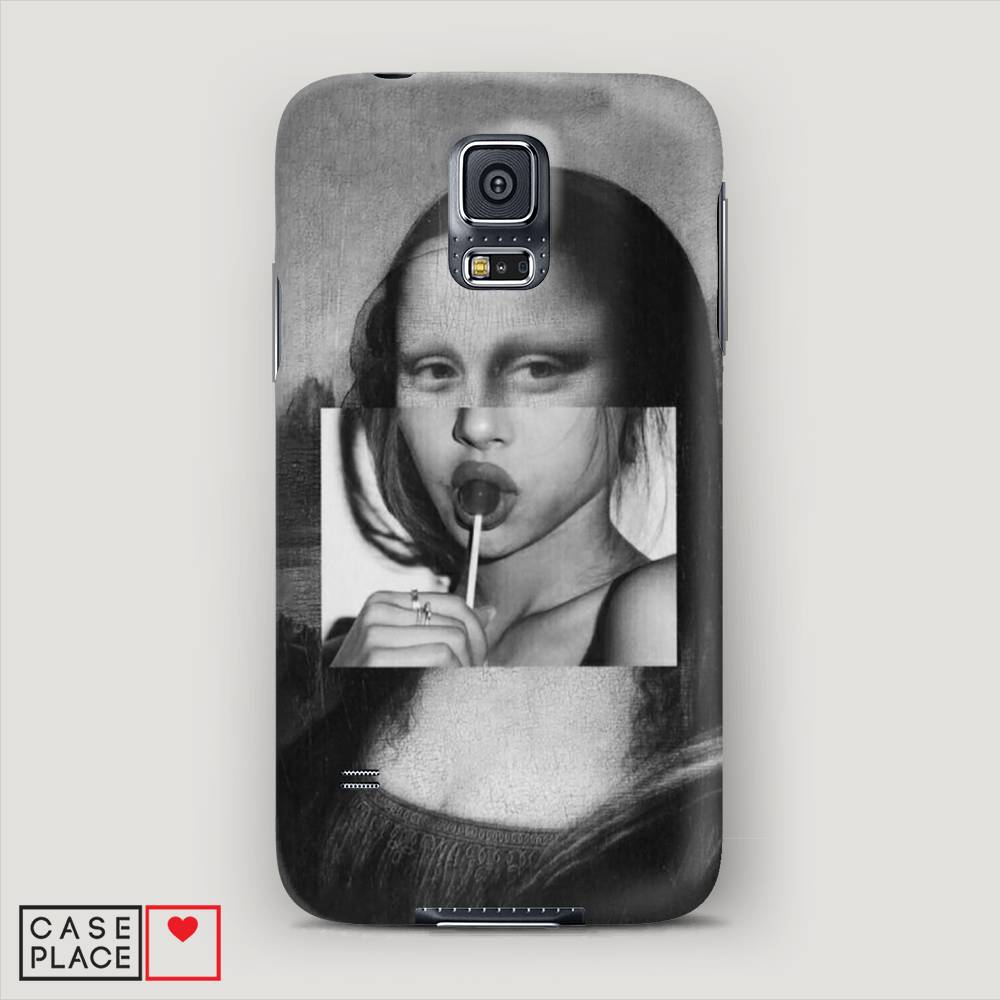 фото Чехол awog "mona lisa sucking lollipop" для samsung galaxy s5 mini