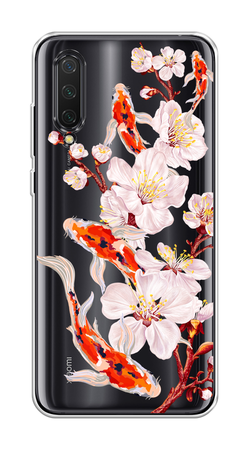 

Чехол на Xiaomi Mi CC9/Mi A3 Lite/Mi 9 Lite "Карпы и сакура", Оранжевый;розовый;бежевый;прозрачный, 36750-1