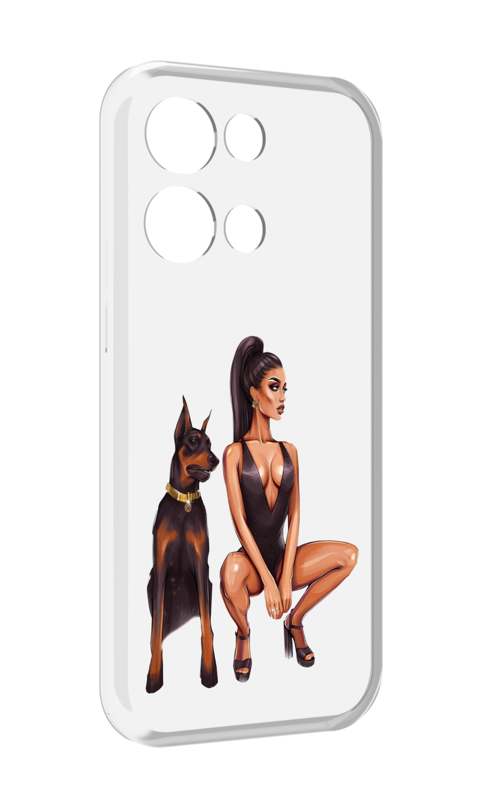 

Чехол MyPads Борзая-девушка для OPPO Reno8 Pro, Прозрачный, Tocco