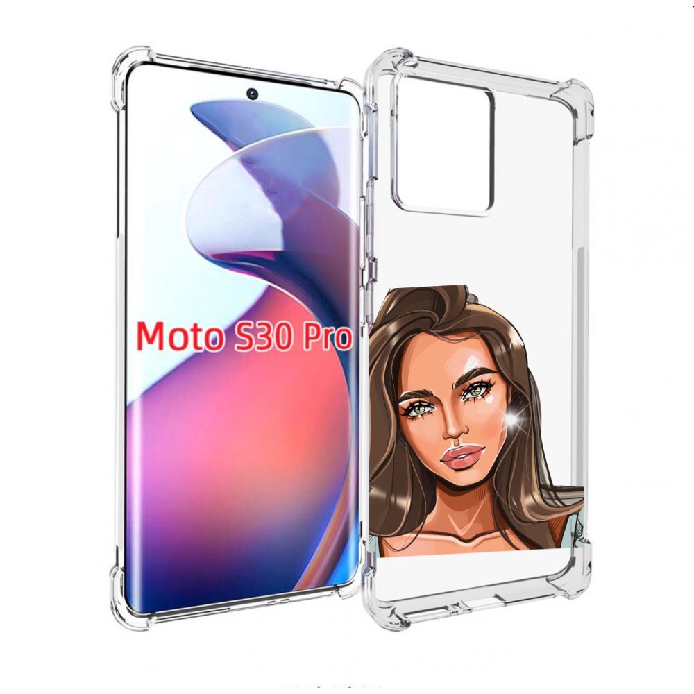 

Чехол MyPads Девушка-с-зелеными-глазами для Motorola Moto S30 Pro, Прозрачный, Tocco